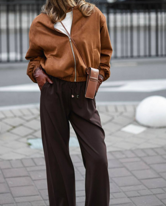 88 Бомбер з замши